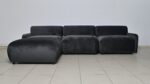 CANAPE OSLO VELOURS ANTHRACITE 285x185cm