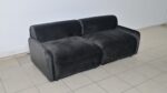 CANAPE OSLO VELOURS ANTHRACITE 285x185cm