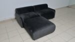 CANAPE OSLO VELOURS ANTHRACITE 285x185cm