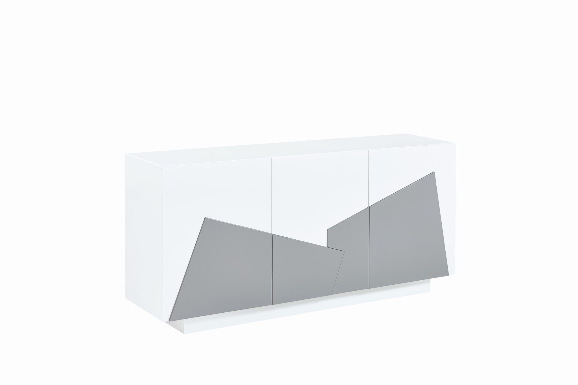 Sh2019 2 Um6ofs BUFFET LAQUÉ BLANC GRIS 160x40x75cm