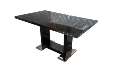TABLE REPAS VANESSA NOIR LAQUÉ 150x90x75 cm
