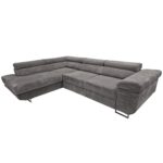 CANAPE TOULOUSE ANGLE GAUCHE COTELE GRIS 275x202cm