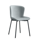 Lot de 4 chaises ELEN métal noir velours