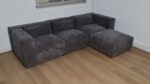 CANAPE MODULO 3+1 COTELE GRIS ANGLE UNIVERSEL 305x192cm