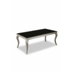Table basse BAROQUE Chrome  120x60x45 cm