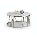 Table Basse ATMOS Chrome et plateau en verre