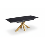 Table extensible BIANCA Gold plateau Céramique