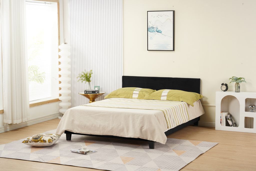 Lit Melbourne Velours - Vue latérale