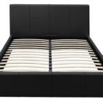 Lit Coffre Bastien Simili Cuir Noir 140x190 cm