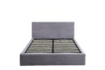 Lit Coffre Maia Velours Côtelé Gris 160x200 cm