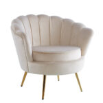 Fauteuil NYMPHEA Gold en velours