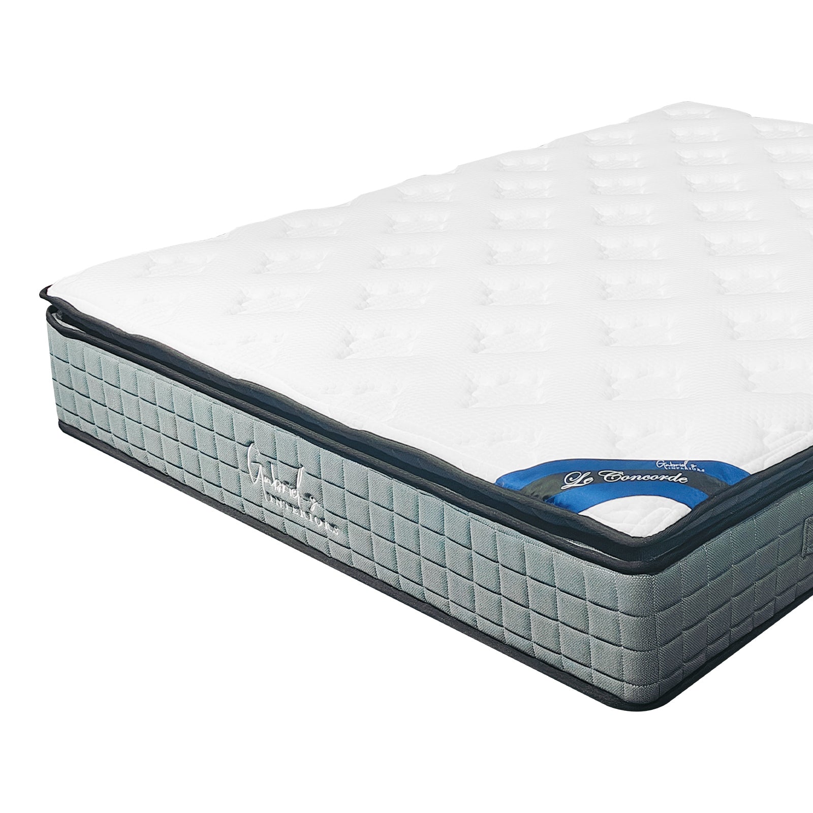 0 2614.jpg Matelas Le Concorde Ressorts Ensachés Blanc 90x190 cm Épaisseur 25 cm
