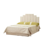 Cadre de Lit Piano Velours Beige 160x200 cm