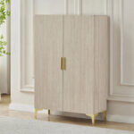 Meuble Chaussure Maya Travertin Doré Vert Design