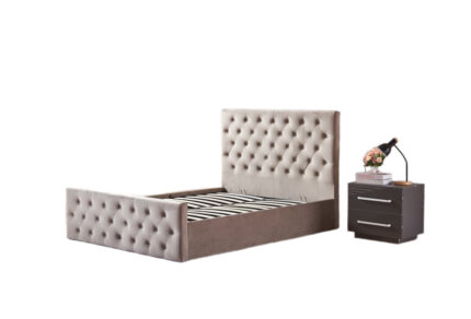 Lit Coffre Victoria Velours Moka 160x200 cm