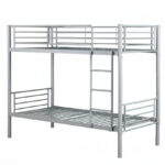 Lit Superposé Luna Métal Gris Séparable 2x90x190 cm