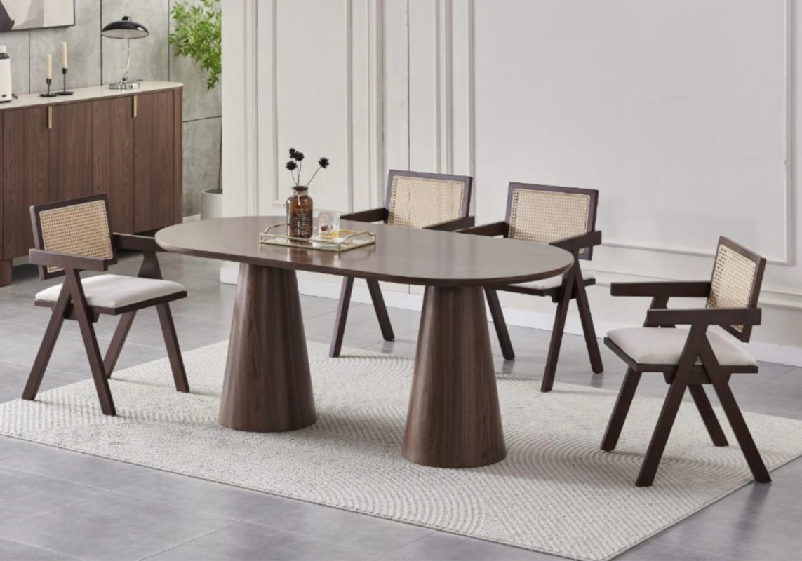 Table à Manger Monza Ovale Noyer Design