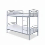 Lit Superposé Alice Métal Gris Séparable 2x90x190 cm