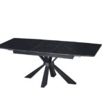 Table Extensible Bianca Métal Noir Céramique Noir