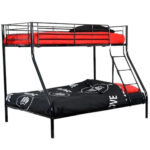 Lit Superposé Costo Métal Noir 3 Places 90x190 140x190 cm