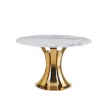 Table à Manger Ronde Judith Pieds Dorés 120 cm