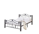 Lit Métal Hercule Noir avec Sommier 140x190 cm