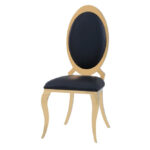 Lot de 4 chaises ANGEL baroque Gold simili cuir