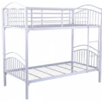 Lit Superposé Alice Métal Blanc Séparable 2x90x190 cm