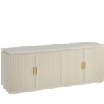 Meuble TV Baieta Bois Blanc 160x40x60 cm
