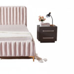 Lit Faye Velours Sommier Inclus 90x190 cm