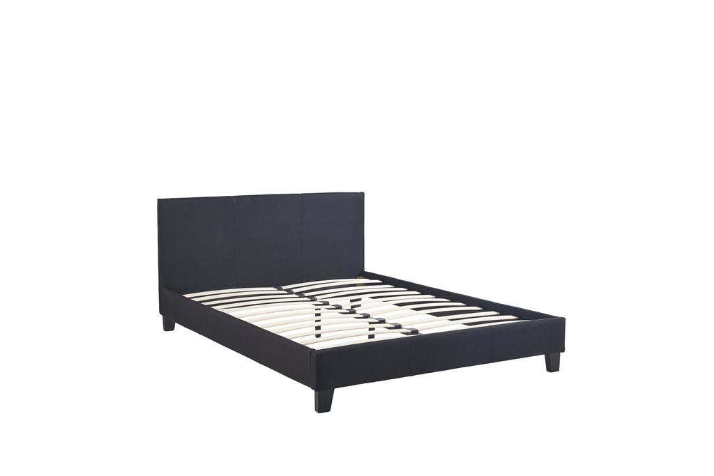 0 3942.jpg Lit Kelia Tissu Noir Gris 160x200 cm