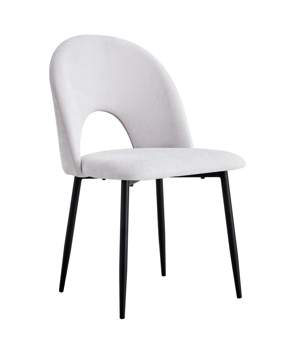 0 4125.jpg Lot de 2 chaises TEDDY métal noir velours - Chenille gris