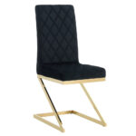 Lot de 6 chaises COCOMAT Gold et velours - Noir