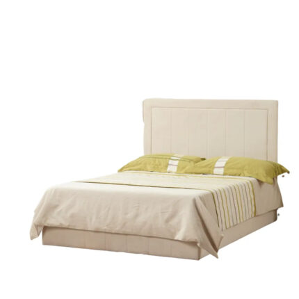 Cadre de Lit Polo Velours Beige 140x190 cm