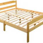 Lit David Bois Pin Naturel Sommier Inclus 140x190 cm