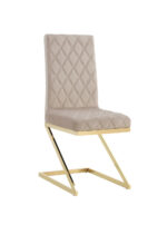 Lot de 6 chaises COCOMAT Gold et velours - Moka