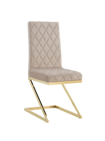 Lot de 6 chaises COCOMAT Gold et velours - Moka