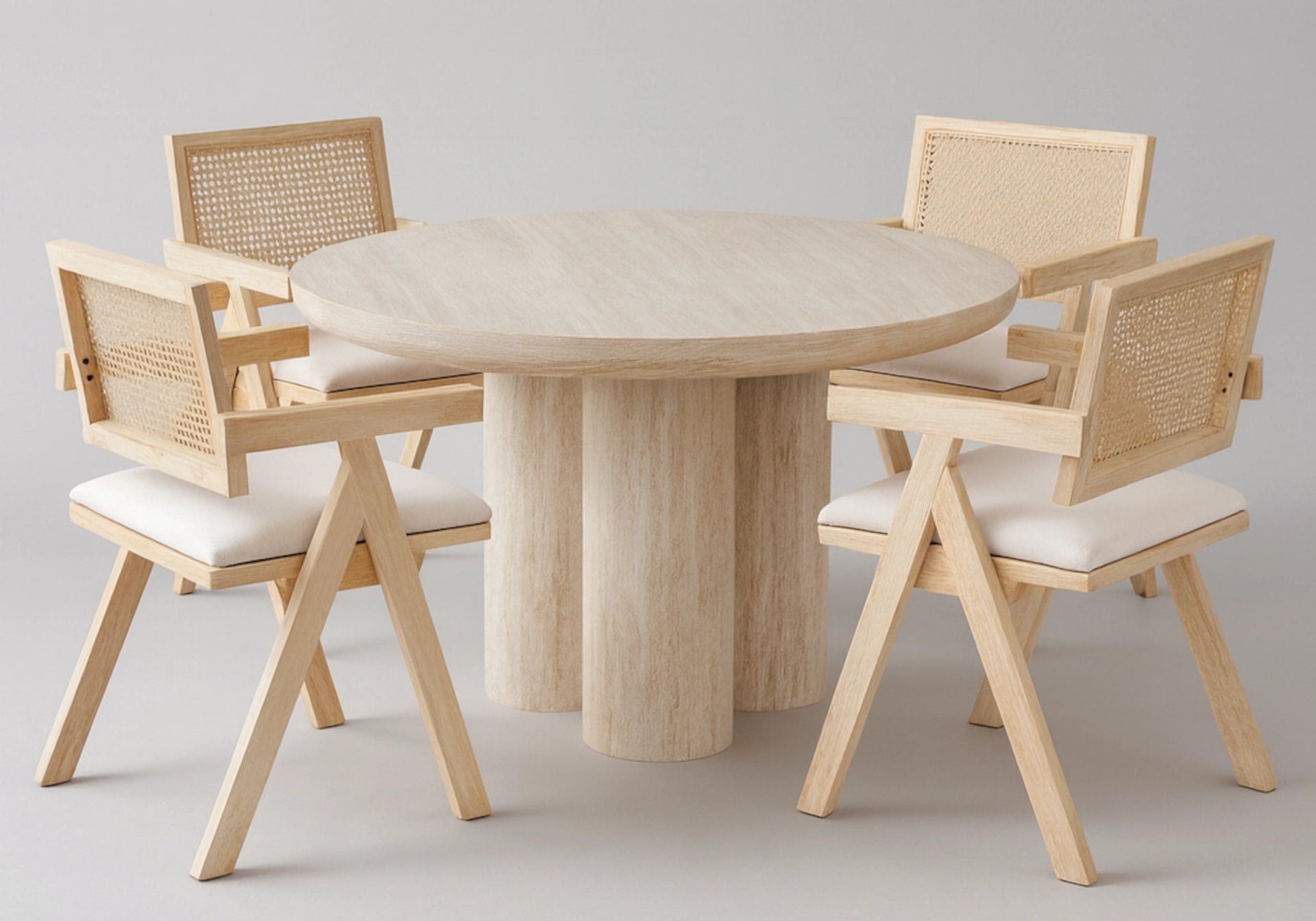 0 4392.jpg Ensemble Table Ronde Chaises Lumia Travertin Cannage Vert