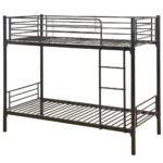 Lit Superposé Luna Métal Noir Séparable 2x90x190 cm