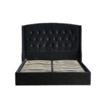 Lit Coffre Sultan Velours Gris 160x200 cm