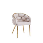 Lot de 2 chaises BALLON pieds Gold - Beige