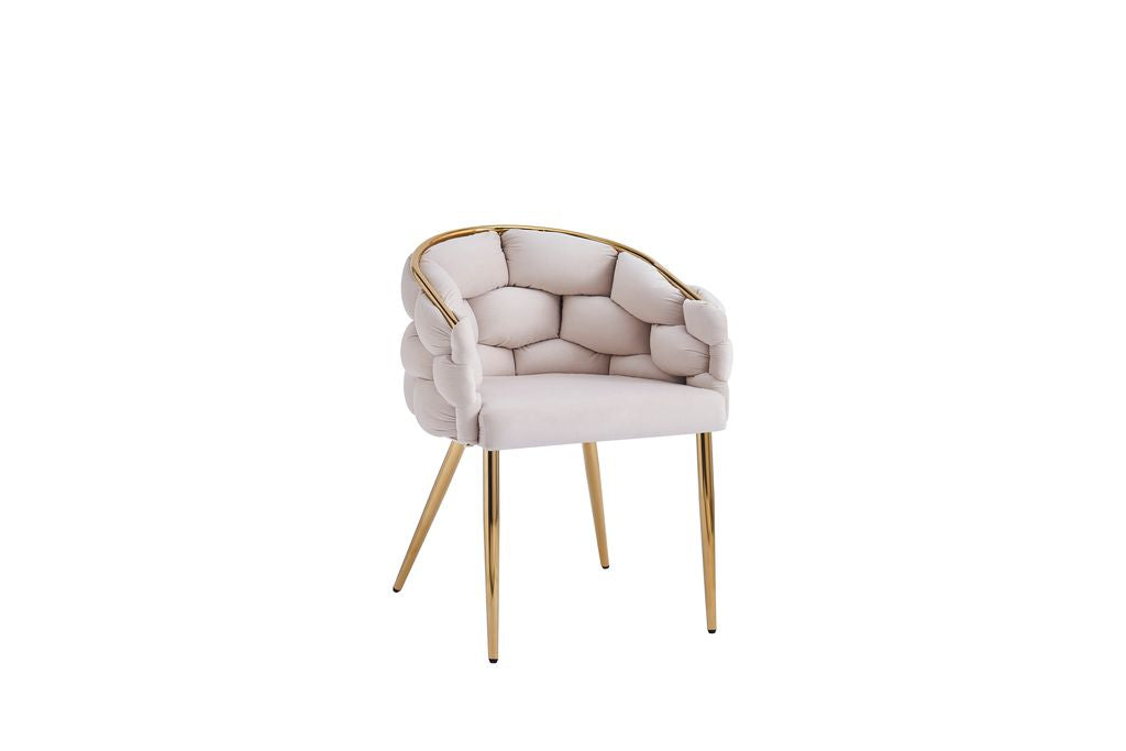 0 4537.jpg Lot de 2 chaises BALLON pieds Gold - Beige