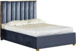 Lit Tony Velours Sommier Inclus 160x200 cm