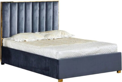 Lit Tony Velours Sommier Inclus 160x200 cm