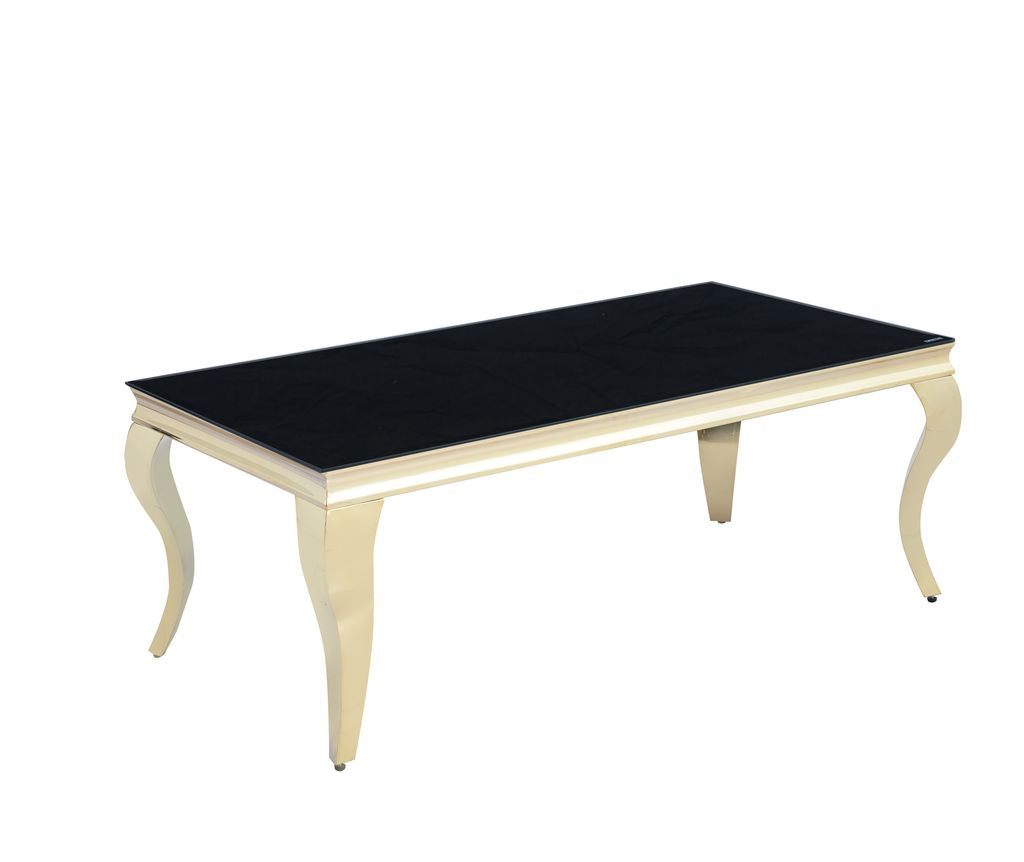 0 4559.jpg Table Basse Baroque Rectangle Verre Trempé Noir Pieds Dorés 120x60x45 cm