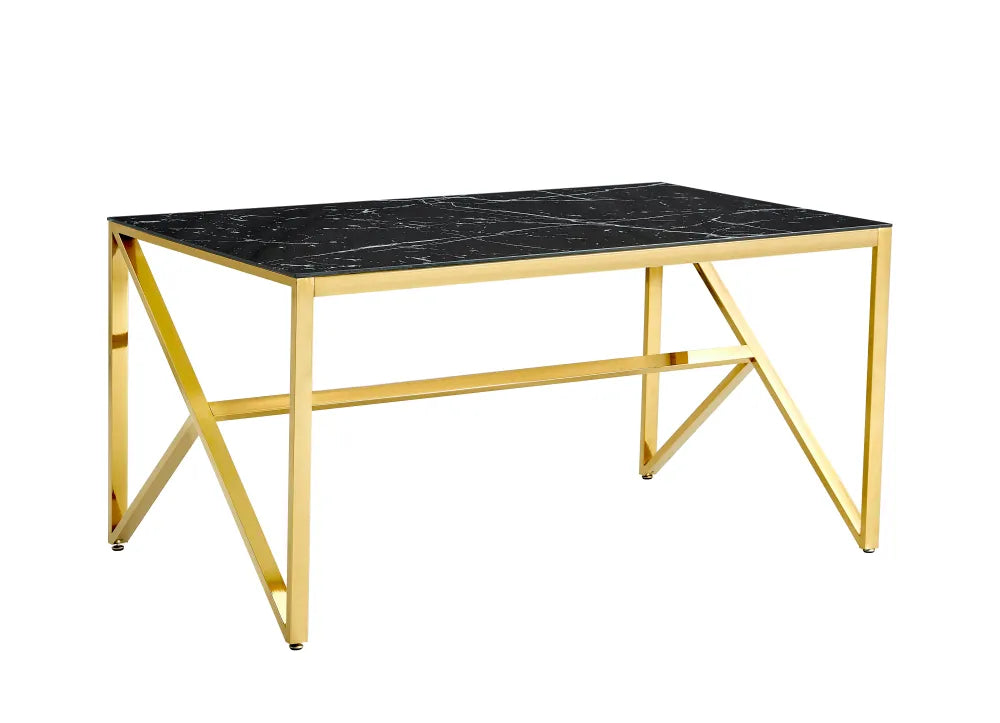 0 4618.jpg Table à Manger Majestique Verre Trempé Marbré Noir 150x90 cm
