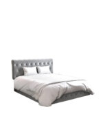 Lit Coffre 2 Places Corsica Velours Beige 140x190 cm