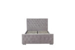 Lit Prestige Velours Gris 160x200 cm
