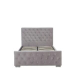 Lit Prestige Velours Gris 160x200 cm