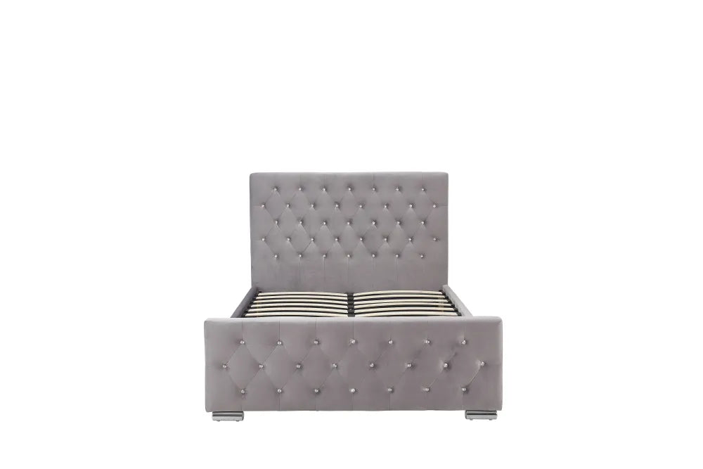 0 4683.jpg Lit Prestige Velours Gris 160x200 cm